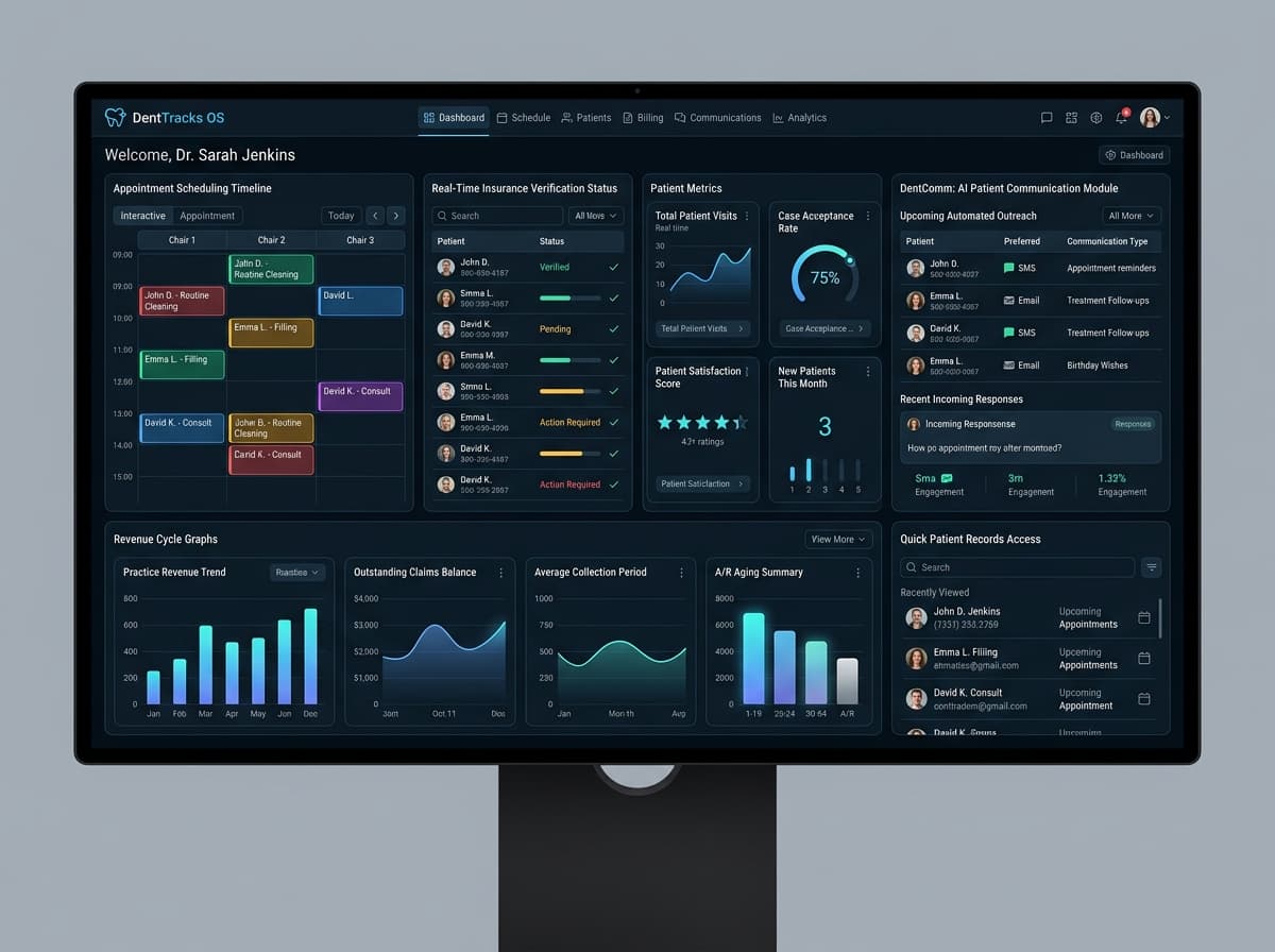 DentTracks OS — Dental Business & AI Ecosystem Dashboard